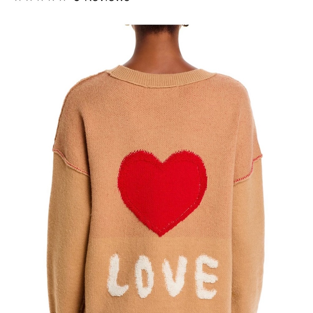 “Vintage Havana” Love Sweater with Red Heart